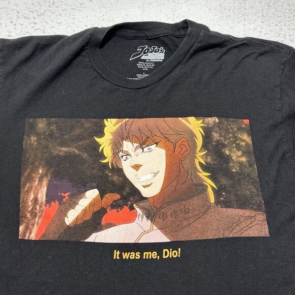 JoJo's Bizarre Adventure Men's Large It Was Me Dio Anime Black Graphic T Shirt - Picture 4 of 15